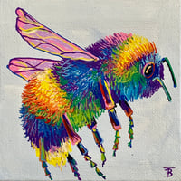 Image 1 of Rainbow Bumblebee Print