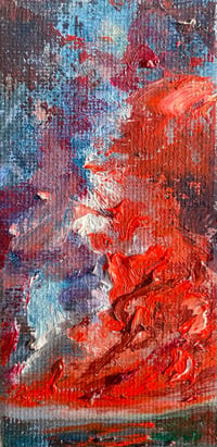 Image 2 of “so much rage” oil on canvas 2 x 4 inches 