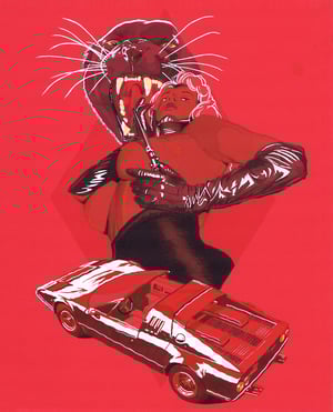 Image of 'Cut by The Blade of La Pantera Roja' woven blanket