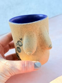 Image 4 of Cobalt and Buff Titty Tumbler No. 02