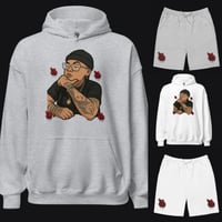 Image 1 of Swagged Out Rose Hoodie/Short Set