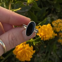 Image 1 of BLACK ONYX RING- SIZE 6
