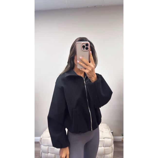 Black collard zip jacket 