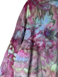 Image 7 of 3XL Ladies Long-Sleeve Stretch Tee in Spring Watercolor Ice Dye