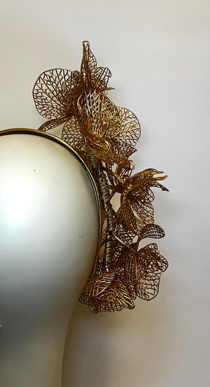 Image of Gold orchid headpiece #2 
