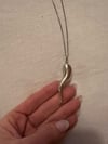 LARGE vintage silver Italian cornicello good luck charm, large