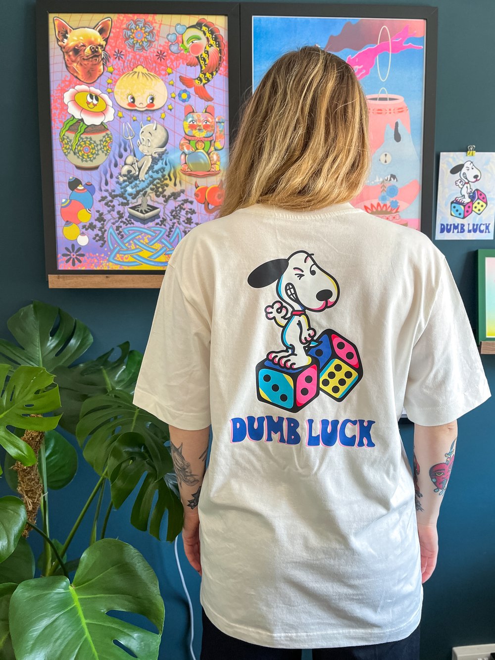 Image of Off White Organic Dumb Luck Dog Tee