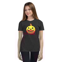 Image 17 of Youth Short Sleeve T-Shirt - Jack O Lantern Vintage Red Yellow