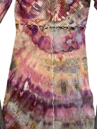 Image 8 of XL Rib Knit Long-Sleeve Dress in Autumn Spiral Ice Dye