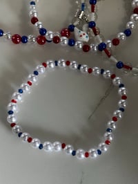 Image 7 of Ducky 4th of July Memorial Day Patrotic Red White and Blue Tumbler Bracelet Stack