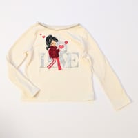 Image 1 of Girls 2D Textured Graphic Long Sleeve Shirt