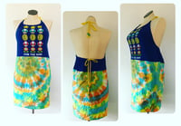 Upcycled t-shirt halter dress “Mario Bros./For the Win”