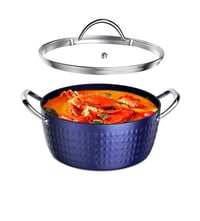 Image 1 of Casserole Dish, Induction Saucepan With Lid, 24cm 2.2L Stock Pots Non Stick 