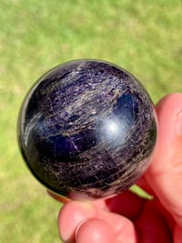 Image 4 of Charoite Aegirine & Pyrite Sphere I Siberia Russia #2952 