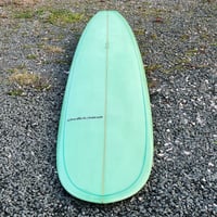 Image 4 of Copy of 9-6 Allegro Longboard  Malibu Custom Surfboard Light Green Tint