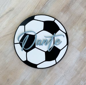 Image of Soccer Ball Name Plaque
