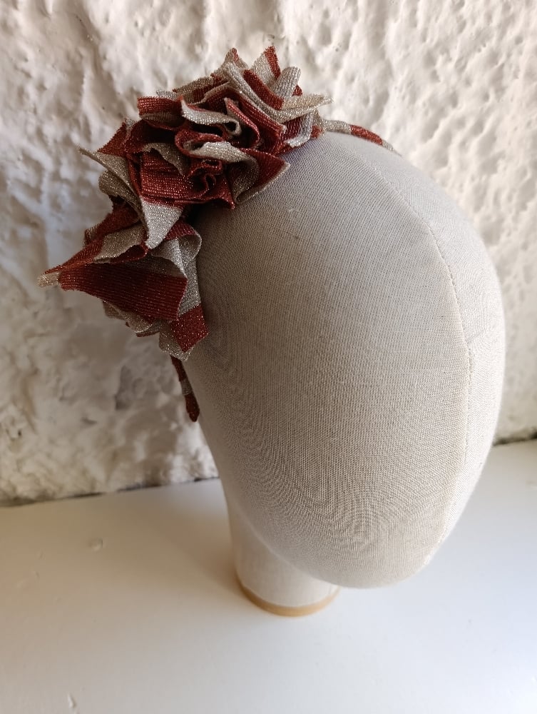 Image of Cerchietto frufru oro/ruggine