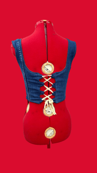 Image 2 of Wrangler denim corset