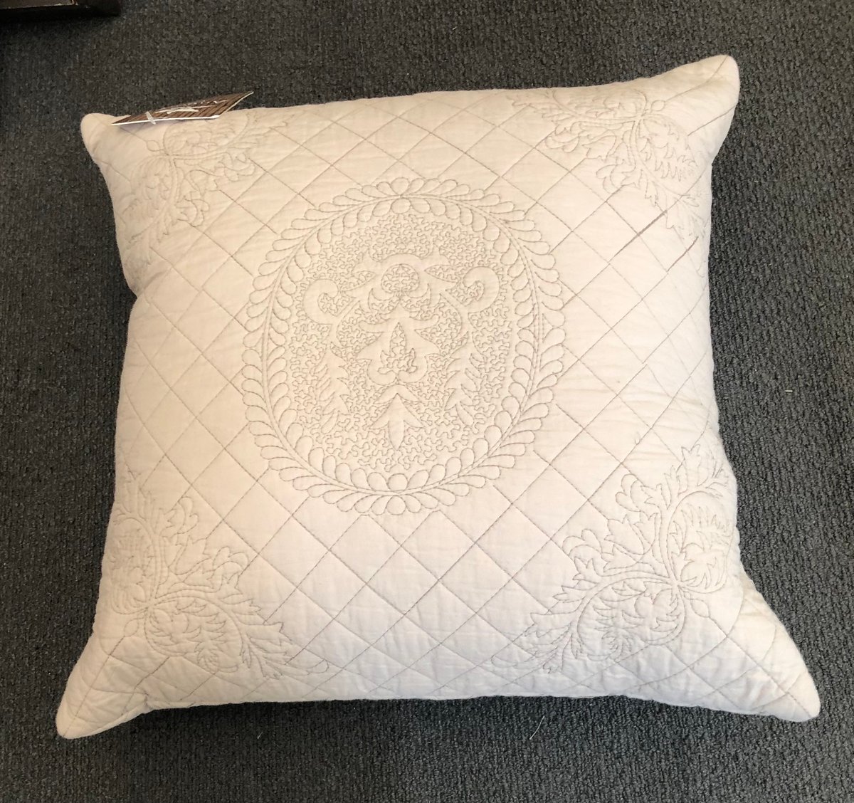 Image of Taupe Quilted Cushion