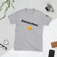 Image 1 of MamaFe's Black Font "Smooches" Short-Sleeve Unisex T-Shirt