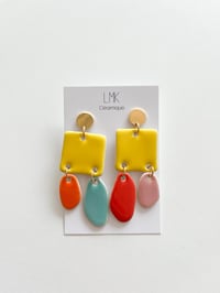 Paire de boucles d'oreilles céramique MULTA A