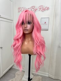 Image 9 of Flamingo pink bangs (ready to ship) 