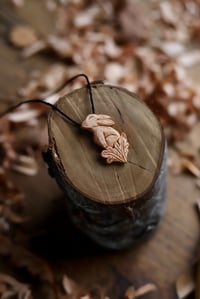 Image 4 of The Hare In the Oak Leafs Pendant Necklace 