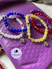 Image 3 of Evil Eye 🧿 Bracelet With 🪬 Charms