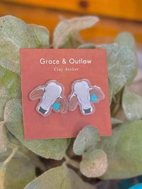 Brahman stud earrings 