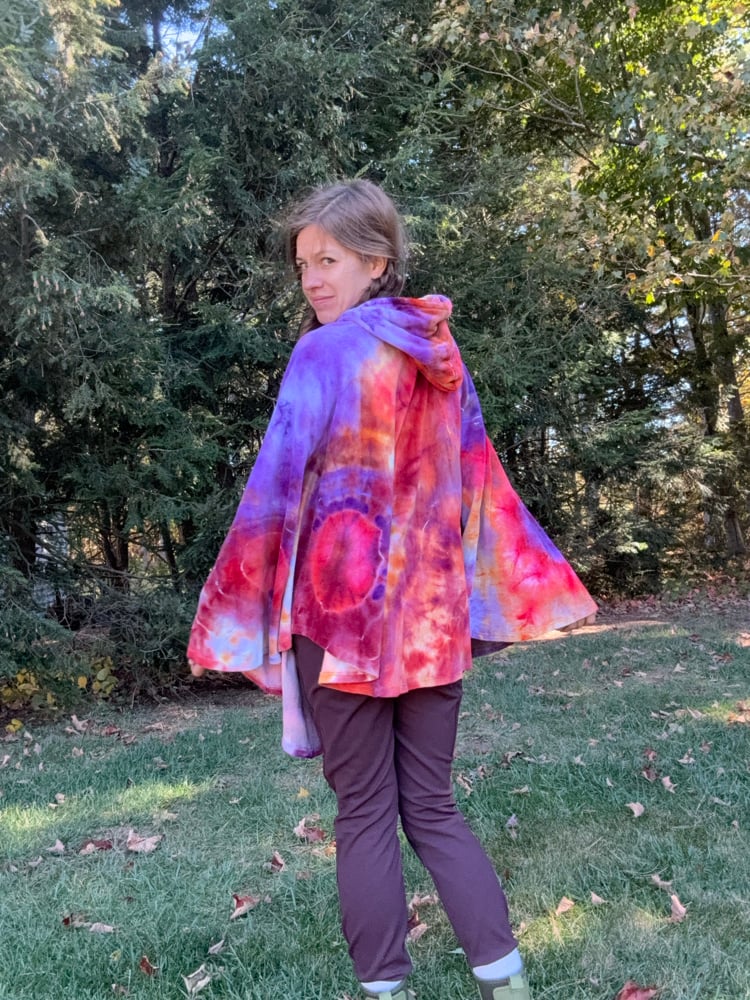 Image of Sunset Velour Hooded Poncho 