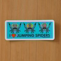 Image 3 of I Love Jumping Spiders Sticker