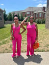 Hot pink jumpsuit 