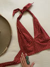70s calico halter top