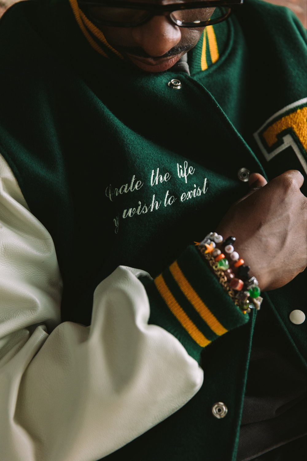 Image of For Creatives Varsity Jacket - Green