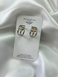 Image 4 of Three layer gold hoops