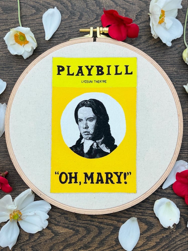 Image of OH, MARY! Playbill Embroidery