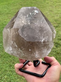 Image 19 of Smoky Quartz With Rainbows On Display Stand Statement Piece #1456