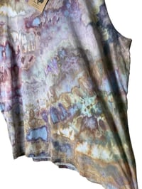 Image 5 of L Unisex Adult Soft Long Sleeve Tee in Muted Watercolor Ice Dye