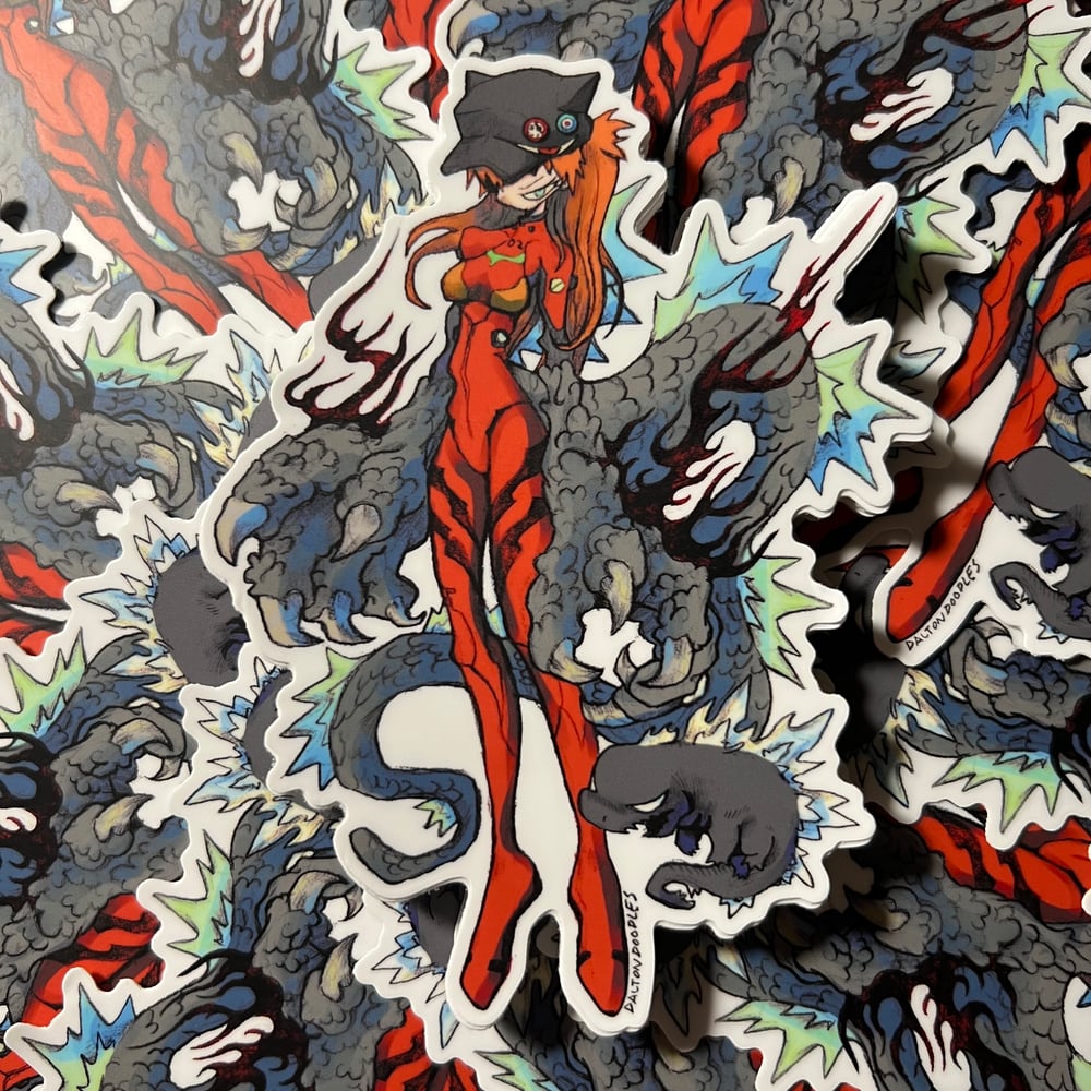 Image of Asuka X Godzilla Sticker