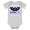 BOSSFITTED Pink and Blue Logo Baby Short Sleeve Tee