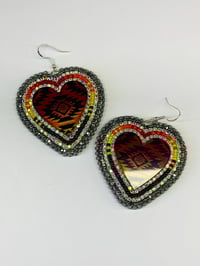 Image 13 of Fire Heart Earrings 