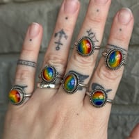 Image 1 of Glass Rainbow Rings