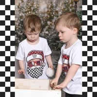 Image 1 of T-SHIRT: Checkerboard Santa