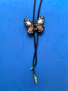 Neutral Moth Bolo Tie