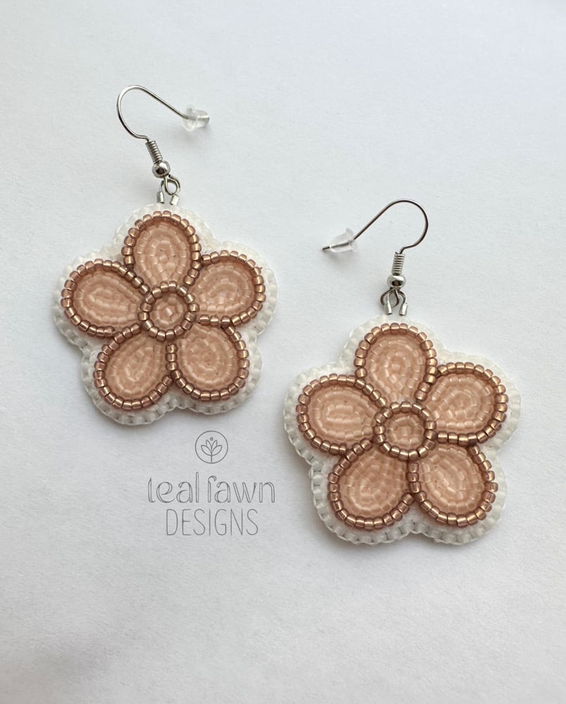 Image of Soft pink beaded earrings