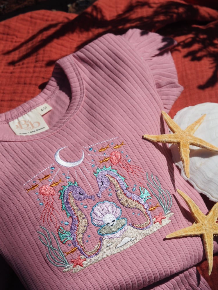 Image of Belle & Bee Collaboration - Raspberry Frill tshirt