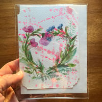 Image 1 of “rosy&romatic” handpainted card