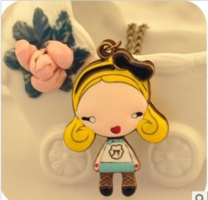Image of Girl figure necklace