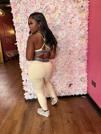 Image 3 of yellow bra top + leggings 2pc