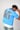 Crop Button Up Blue